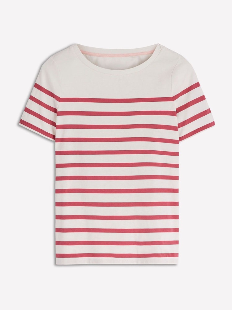 Boden Red Olivia Short Sleeve Breton T-Shirt - Image 6 of 6