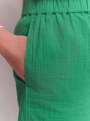 Boden Green Pull-on Double Cloth Shorts - Image 2 of 5