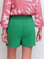 Boden Green Pull-on Double Cloth Shorts - Image 3 of 5