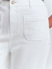 Boden White Straight Leg Pocket Jeans - Image 5 of 6