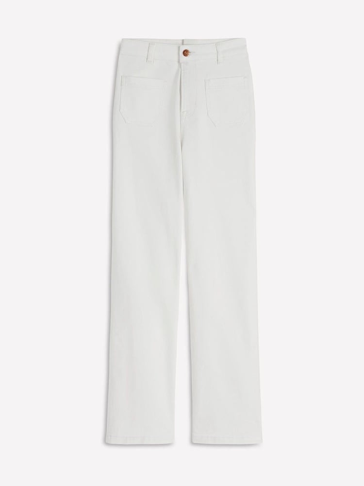 Boden White Straight Leg Pocket Jeans - Image 6 of 6
