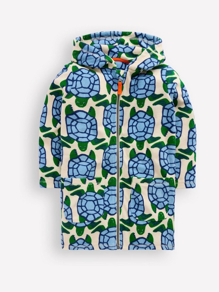 Boden Cream Towelling Zip-up Throw-on Cover-Up - Image 2 of 4