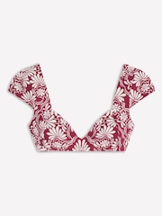 Boden Red Sweetheart Sleeve Bikini Top - Image 1 of 2