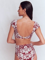 Boden Red Sweetheart Sleeve Bikini Top - Image 3 of 6