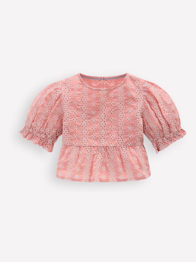Boden Pink Peplum Woven Blouse - Image 2 of 4