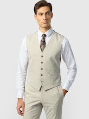 Antique Rogue Cream Check Waistcoat - Image 1 of 2