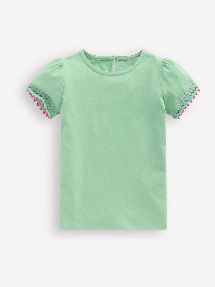 Boden Green Puff Sleeve T-Shirt - Image 1 of 3