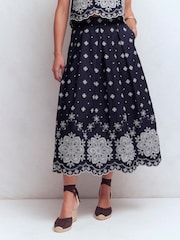 Boden Verity Broderie Poplin Skirt - Image 5 of 6