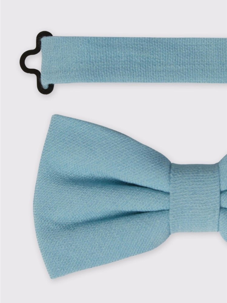 Antique Rogue Blue Linen Blend Bow Tie - Image 2 of 2 Antique Rogue Blue Linen Blend Bow Tie - Image 2 of 2