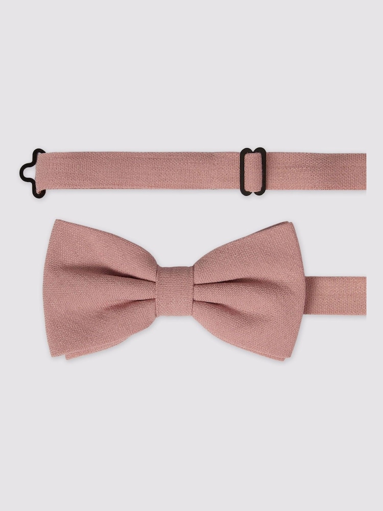Antique Rogue Pink Linen Blend Bow Tie - Image 1 of 1