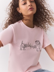 Pink Toy Story Slinky Graphic Crew Neck T-Shirt - Image 1 of 3