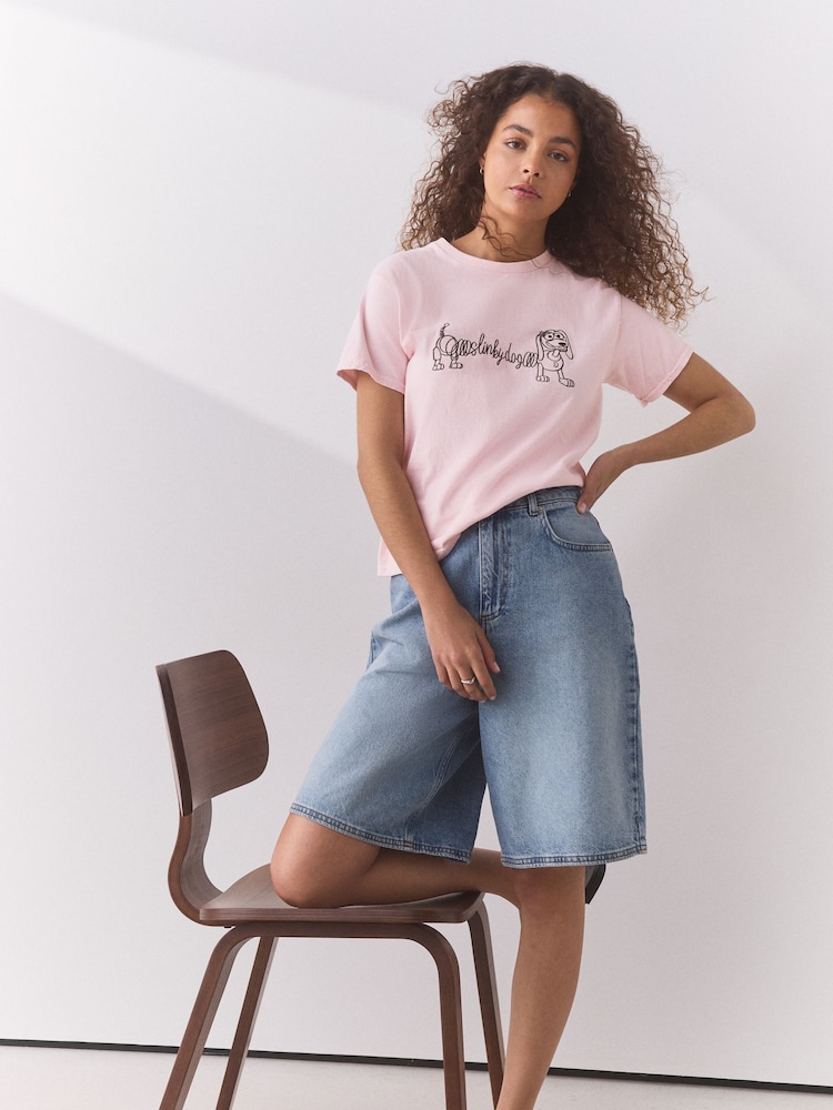 Pink Toy Story Slinky Graphic Crew Neck T-Shirt - Image 3 of 3