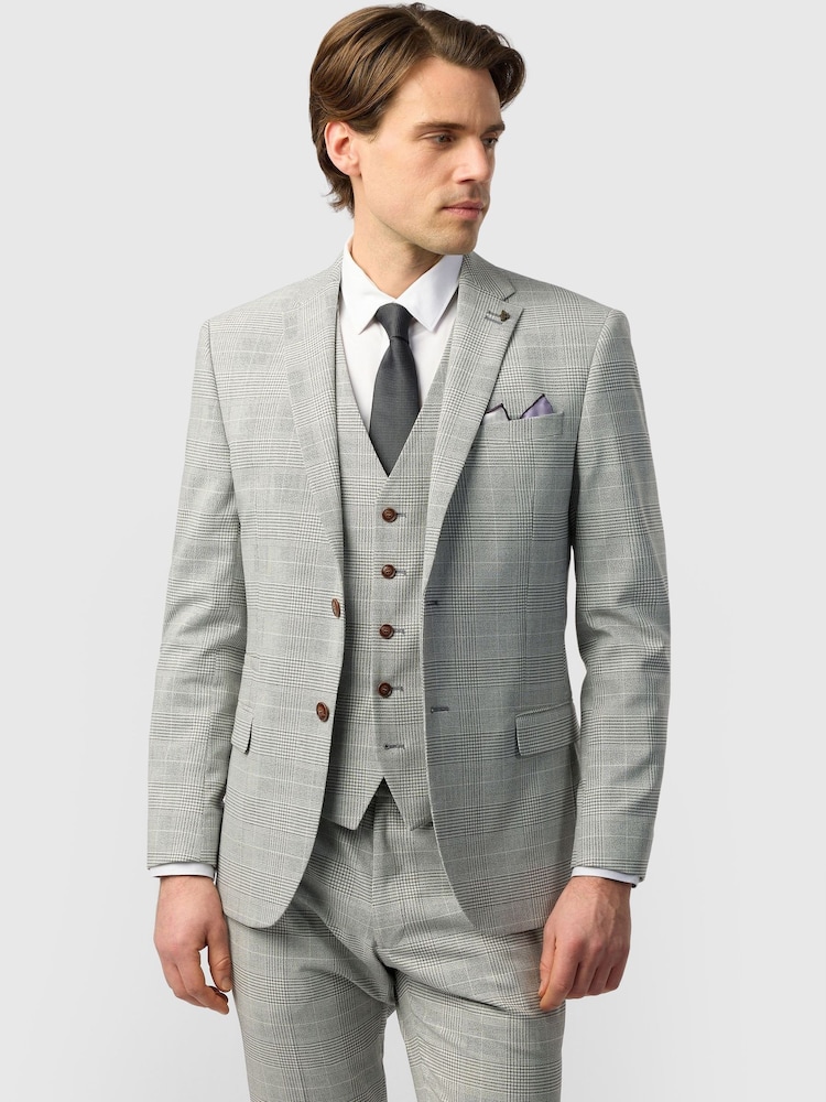 Antique Rogue Grey Monochrome Check Jackets - Image 1 of 4