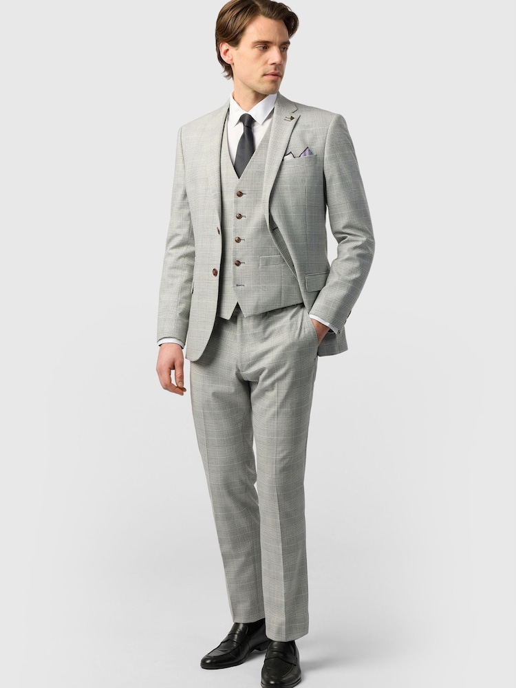 Antique Rogue Grey Monochrome Check Jackets - Image 2 of 4