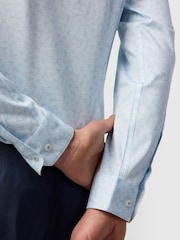 Ted Baker Tailoring Blue Scattered Floral Shirt - Image 4 of 4