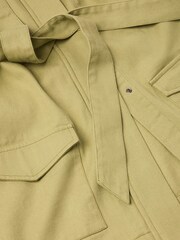 Whistles Green Belted Cotton Safari Jacket - Image 5 of 5