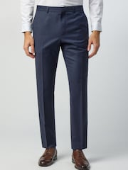 Ted Baker Tailoring Blue Grid Texture Trousers - Image 1 of 1
