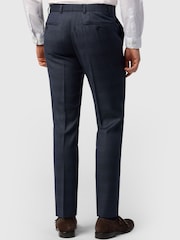 Ted Baker Tailoring Blue Textured Check Trousers - Image 2 of 3