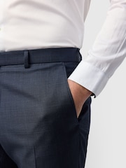 Ted Baker Tailoring Blue Textured Check Trousers - Image 3 of 3