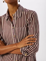 Whistles Red Stripe Long Sleeve Beach Shirt - Image 4 of 5
