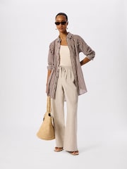 Whistles Red Stripe Long Sleeve Beach Shirt - Image 5 of 5