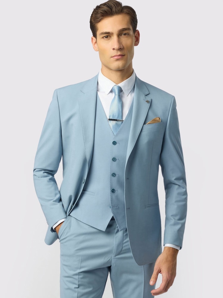 Ted Baker Tailoring Blue Panama Jacket - Image 1 of 5