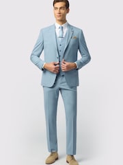 Ted Baker Tailoring Blue Panama Jacket - Image 2 of 5