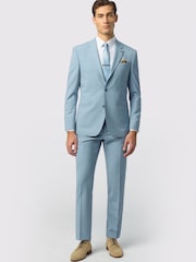 Ted Baker Tailoring Blue Panama Jacket - Image 3 of 5
