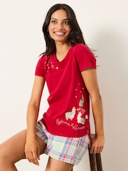 FatFace Llama Christmas Graphic Tee - Imagen 5 de 6