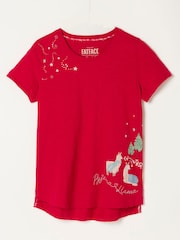 FatFace Llama Christmas Graphic Tee - Imagen 6 de 6