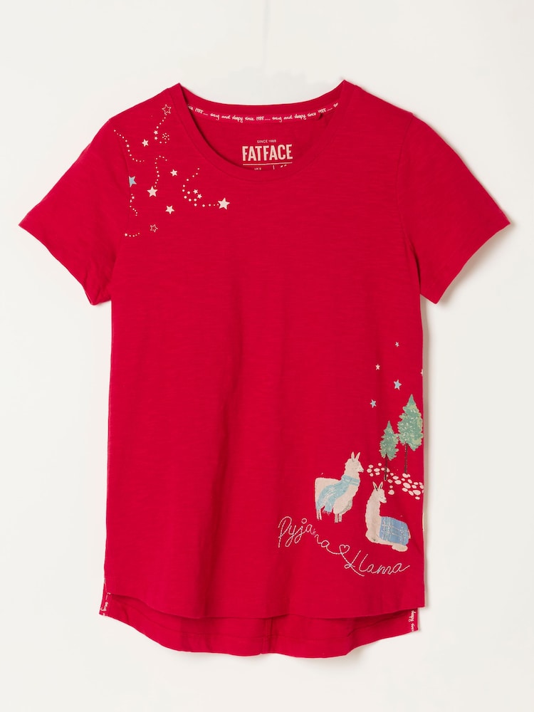 FatFace Llama Christmas Graphic Tee - Imagen 6 de 6