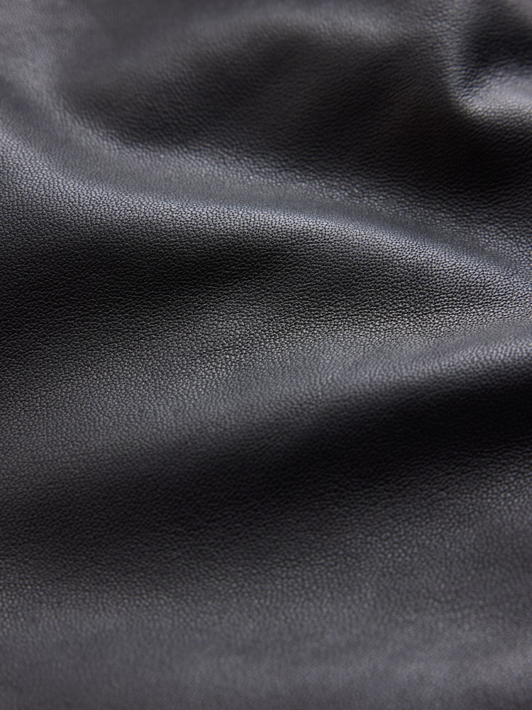 CERENE Wilma Black Real Leather Short Trench Jacket - Image 13 of 13 CERENE Wilma Black Real Leather Short Trench Jacket - Image 13 of 13