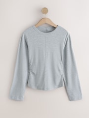 白／灰 - Black Cinch Waist Long Sleeve Tops 2 Pack - 圖片 7，共 10