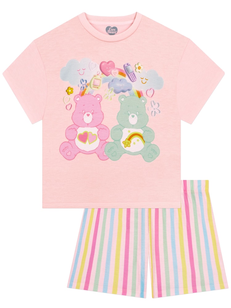 Character Pink Care Bears Short Sleeve Pyjamas - Image 1 of 12