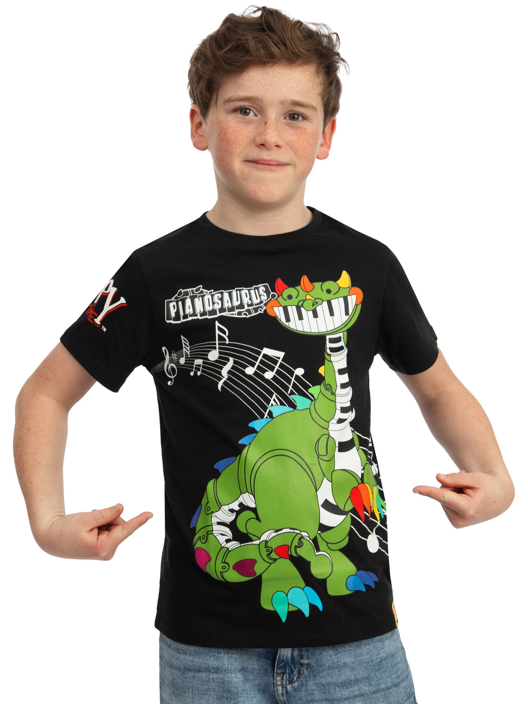 Buy Character Black Poppy Playtime Pianosaurus T-Shirt from the