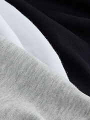 White/Black/Grey Long Sleeve Boxy T-Shirts 3 Pack - Image 10 of 11