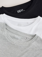 White/Black/Grey Long Sleeve Boxy T-Shirts 3 Pack - Image 11 of 11