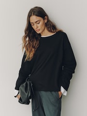 White/Black/Grey Long Sleeve Boxy T-Shirts 3 Pack - Image 3 of 11