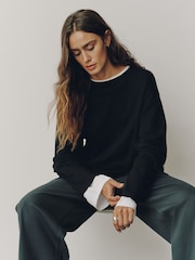 White/Black/Grey Long Sleeve Boxy T-Shirts 3 Pack - Image 4 of 11