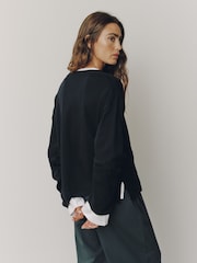 White/Black/Grey Long Sleeve Boxy T-Shirts 3 Pack - Image 5 of 11