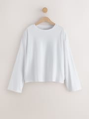 White/Black/Grey Long Sleeve Boxy T-Shirts 3 Pack - Image 8 of 11