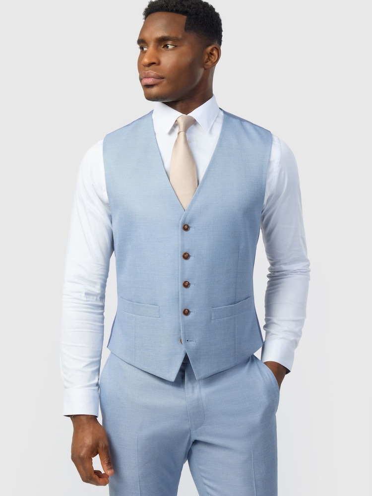 Antique Rogue Blue Texture Waistcoat - Image 1 of 1