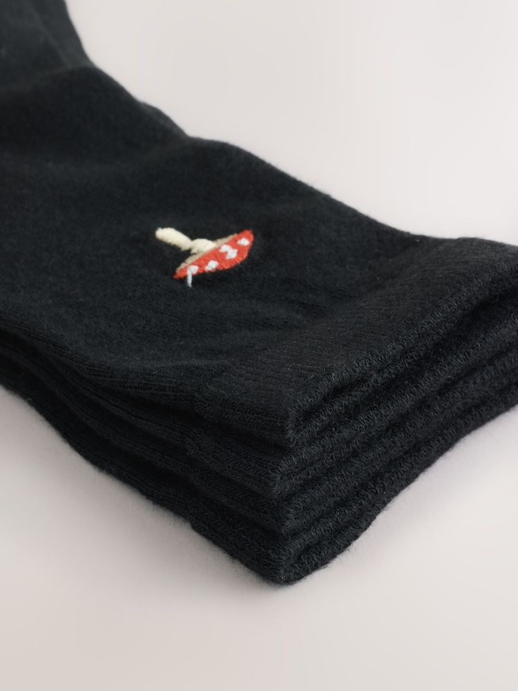 Autumn Leaves Embroidered Motif Ankle Socks 4 Pack - Image 8 of 8 Autumn Leaves Embroidered Motif Ankle Socks 4 Pack - Image 8 of 8