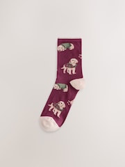 Charlie The Cockapoo Autumn Ankle Socks 4 Pack - Image 3 of 7