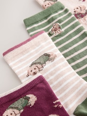 Charlie The Cockapoo Autumn Ankle Socks 4 Pack - Image 6 of 7