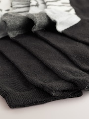 Grey Animal Footbed Ankle Socks 5 Pack - Image 8 of 8