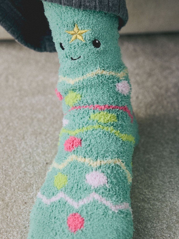 Christmas Tree Character Cosy Ankle Socks 2 Pack - Image 2 of 9