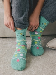 Christmas Tree Character Cosy Ankle Socks 2 Pack - Image 3 of 9