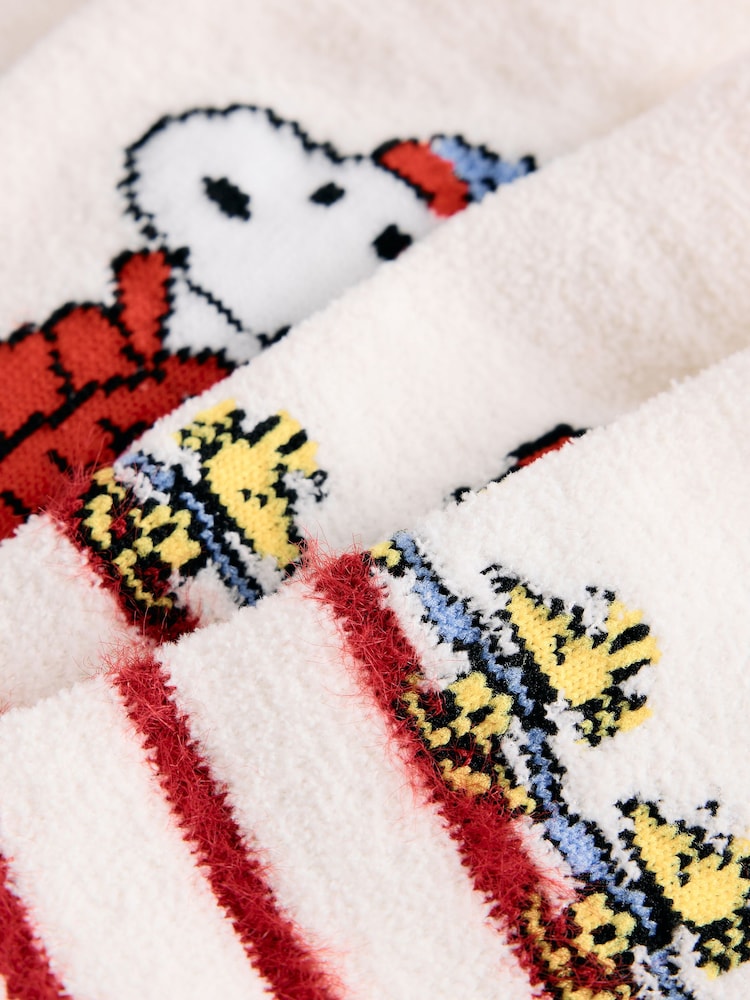 Crème/Rouge - Snoopy Matching Family Christmas Licensed Cosy Ankle Socks 2 Pack - Image 5 sur 5 Crème/Rouge - Snoopy Matching Family Christmas Licensed Cosy Ankle Socks 2 Pack - Image 5 sur 5