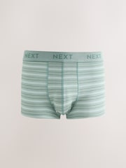 Blue/Green Stripe 5 Pack Hipster Cotton Rich Boxers - Image 3 of 9